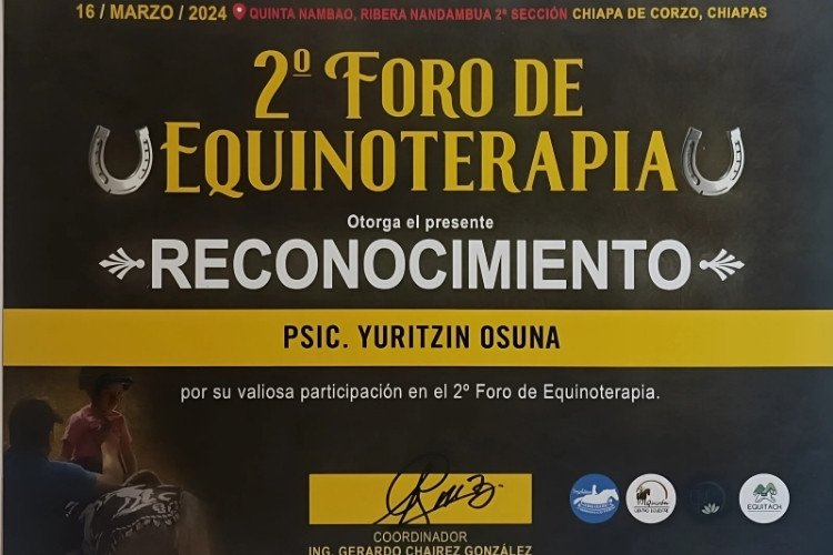 Ponencia en Foro de Equinoterapia.