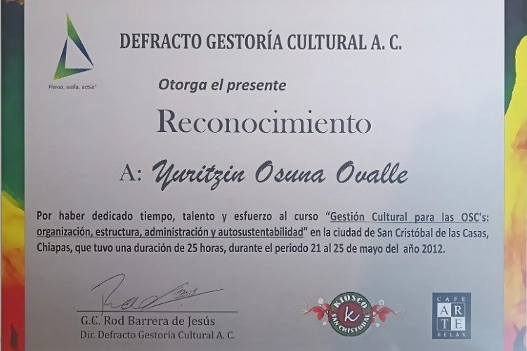 Gestión cultural en Organizaciones de la Sociedad Civil.